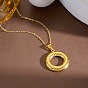 304 подвесные из нержавеющей стали ожерелья, реальный 18 k позолоченный