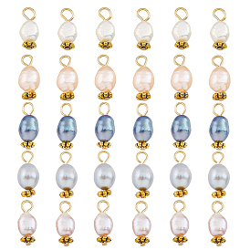 30шт 5 красит натуральный пресноводный рис в скорлупе, с золотым оттенком 304 петли из нержавеющей стали