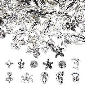 Tibetan Style Alloy Beads, Mixed Shapes
