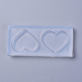Pendant Food Grade Silicone Molds, Resin Casting Molds, For UV Resin, Epoxy Resin Jewelry Making, Heart