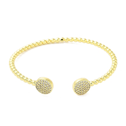 Латунь микро проложить кубического циркония манжеты браслеты, долговечный, без кадмия и без свинца