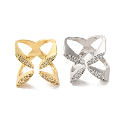Brass Micro Pave Cubic Zirconia Rings