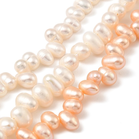 Нити из натурального культивированного пресноводного жемчуга, рис, Топ пробуренной