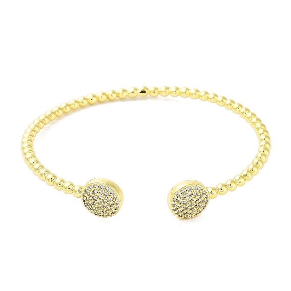 Латунь микро проложить кубического циркония манжеты браслеты, долговечный, без кадмия и без свинца