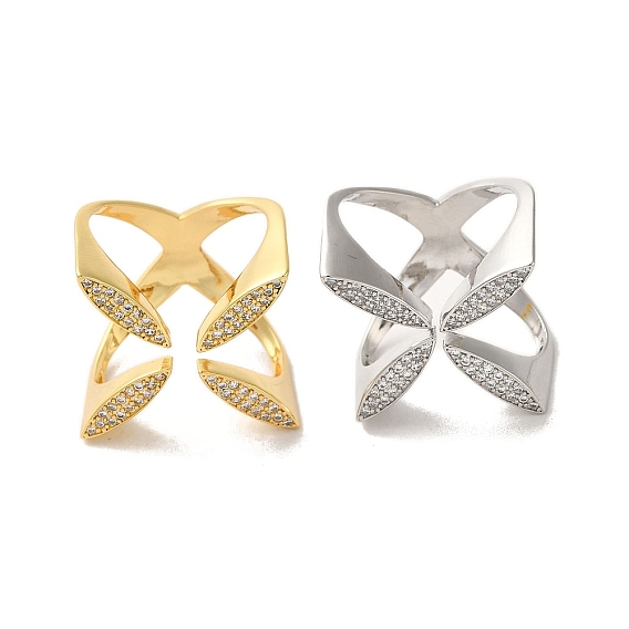 Brass Micro Pave Cubic Zirconia Rings