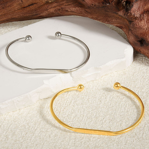 304 из нержавеющей стали манжеты браслеты, браслеты с крутящим моментом для женщин