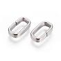 201 Stainless Steel Linking Rings, Rectangle