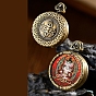 Brass Pendants, Flat Round with Ancient Chinese Gods