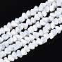 Electroplate Opaque Glass Beads Strands, Triangle, AB Color Plated, Faceted