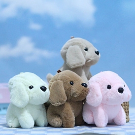 Cute Cloth Plush Dog Pendant Decorations, for Keychain, Purse, Backpack Ornament