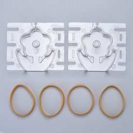 Flower Plastic Candle Molds, for Candle Making Tools, with Elastic Cord