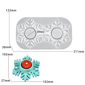 Snow Candlestick Christmas Silicone Molds Candle Molds, for Candle Aromatherapy Making