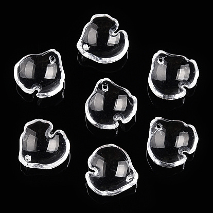 Прозрачные стеклянные бусины-лепестки, колокольчик