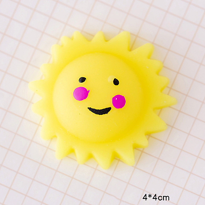 TPR Stress Toy, Funny Fidget Sensory Toy, for Stress Anxiety Relief, Sun/Cloud/Star/Paw Print Pattern