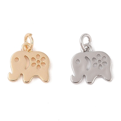 Латунь прелести, с целью перехода в кольце, очарование слона