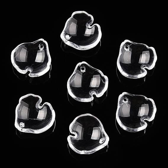 Прозрачные стеклянные бусины-лепестки, колокольчик