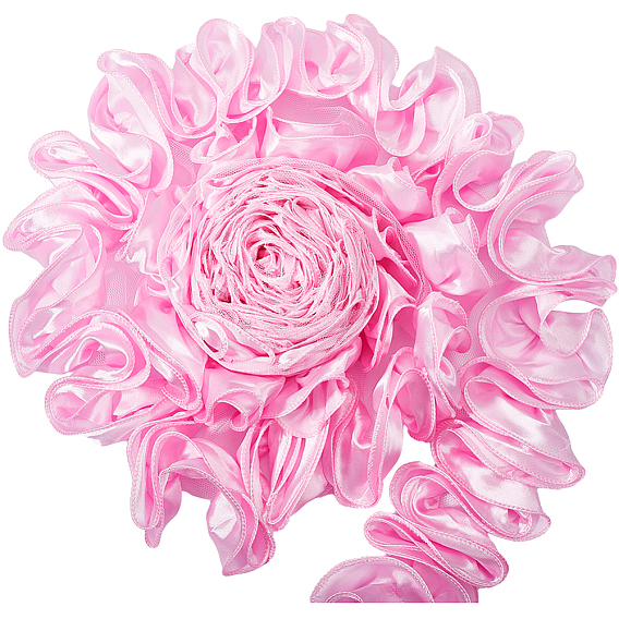 4.6~5 ярдов полиэстер атлас шифон волнистое кружево, плиссированная кружевная отделка, кружевная ткань с рюшами, аксессуары к костюму