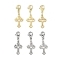 6 шт. 2 цветные крестики 304 подвесные украшения из нержавеющей стали, с карабин-лобстерами 