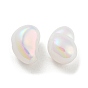 ABS Plastic Imitation Pearl Bead, Iridescence, Nuggets
