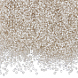 100g de perles de rocaille en verre, trou rond argenté, rond petites perles