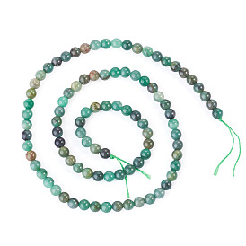 1Strand Natural African Jade Beads Strands, Round