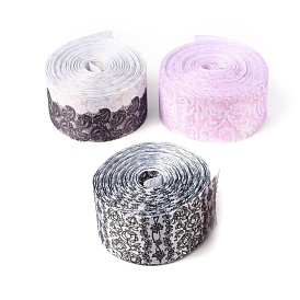 10 Yards 1.5" Wide Floral Pattern Printed Grosgrain Ribbon, for DIY Craft Hair Bow Gift Packing Festival Wedding Party Birthday Decoration