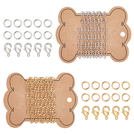 Наборы для изготовления ожерелий chgcraft diy, в том числе латунные звенья ручной работы, открытые прыжковые кольца и застежки-клешни