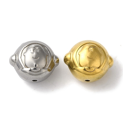 304 из нержавеющей стали бусы, плоско-круглые