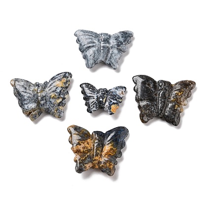 Резные бусины из натурального агата, бабочка, вертикально пробуренный