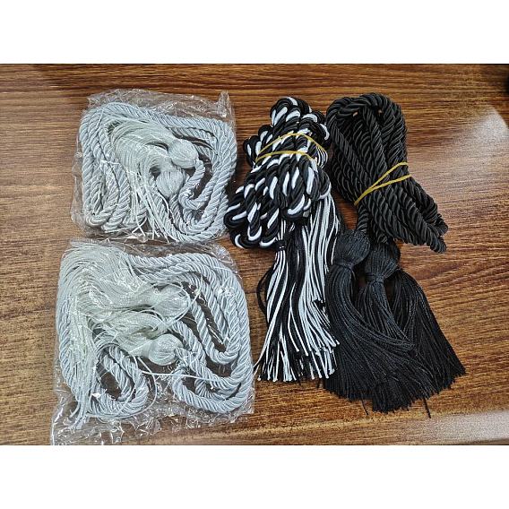 6Pcs 3 Style Polyester Tassel Big Pendant Decorations, for Graduation Ceremony
