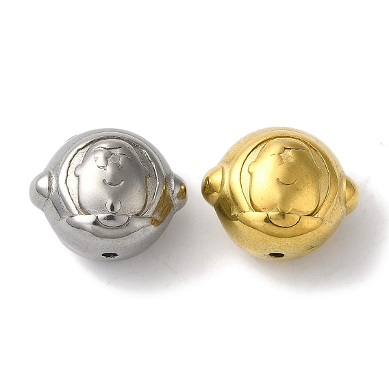 304 из нержавеющей стали бусы, плоско-круглые