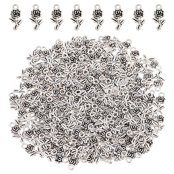 200 шт. Подвески из сплава в тибетском стиле, цветок