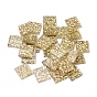 Electroplate Glass Crystal Mosaic Tiles Cabochons, for Crafts Art, Imitation Foil, Bump, Square