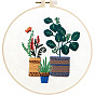 Hand embroidery diy material bag fabric handmade plant animal embroidery home decoration kit