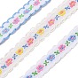 Polyester-Spitzenband, wellenförmiger Besatz, Blumenmuster, für DIY-Bastel-Nähzubehör