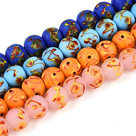 Бусы лэмпворк ручной работы, круглый с глазом феникса