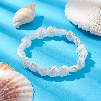 Acrylic Shell Beaded Stretch Bracelets for Women