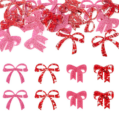 24шт 4 цвета акриловые подвески для бокалов, бокал маркер, бантом