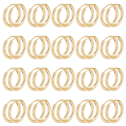 40шт. латунные серьги-кольца, без свинца и без кадмия