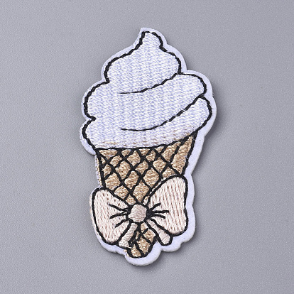 Computerized Embroidery Cloth Iron on/Sew on Patches, Costume Accessories, Ice Cream
