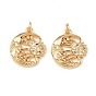 Латунные микро проложить кубического циркония подвески, луна и солнце, с целью перехода в кольце, без свинца и без кадмия, долговечный, стойки покрытие