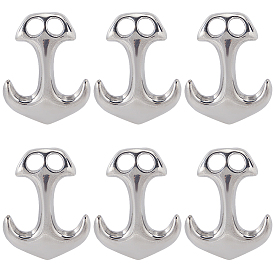 6шт. 304 застежки-крючки из нержавеющей стали, для изготовления кожаных браслетов, якорь