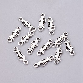 Tibetan Style Alloy Links Connectors, Lead Free and Cadmium Free, Fish Bone