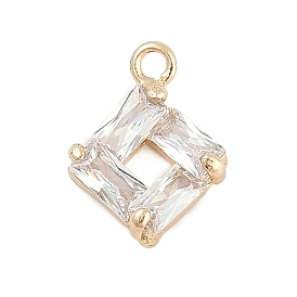 Покрытие стойки латунь с подвесками из фианита, квадратных амулеты