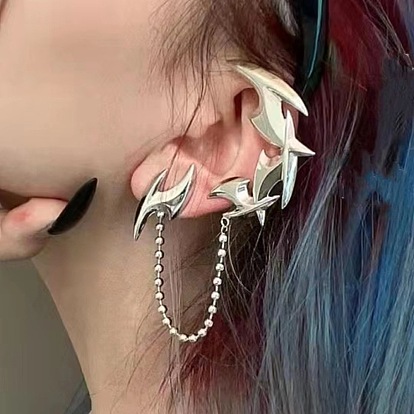 Tassel Ear Cuff Designer Earrings - Dart Shape, No Piercing, Trendy.