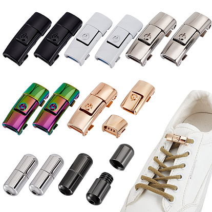 7 пряжки для шнурков из латуни и сплава, аксессуары для обуви без шнурков
