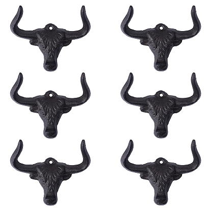 6шт. железные крючки в форме бычьей головы