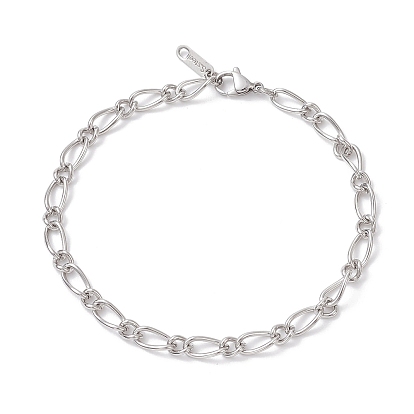 304 браслеты из нержавеющей стали с цепочками Фигаро для женщин