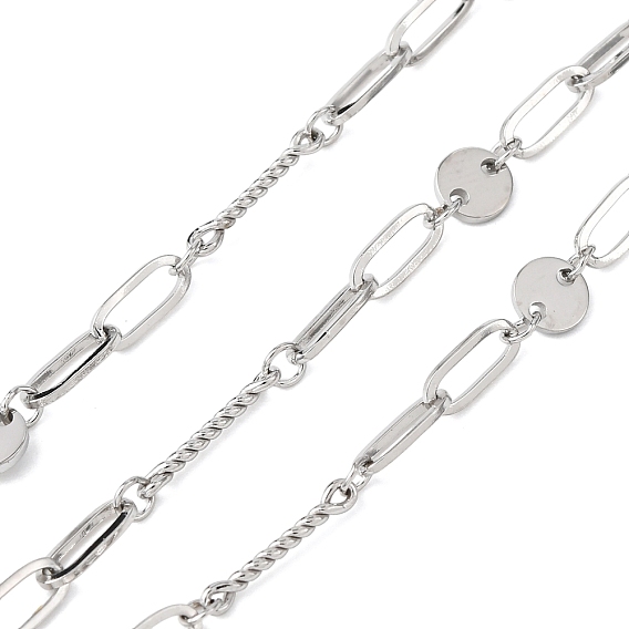 304 овальные цепи из нержавеющей стали с плоскими круглыми звеньями, пайки, с катушкой