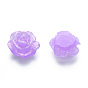 Resin Cabochons, with Glitter Powder, Flower